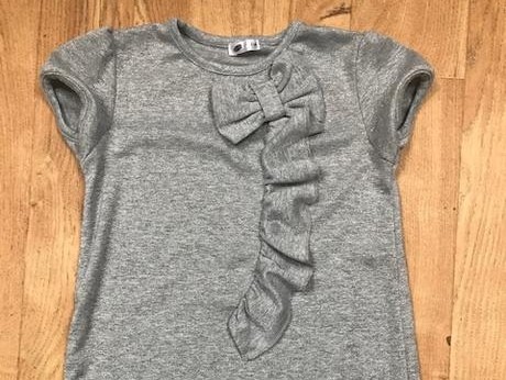 Stříbrné šatičky s mašlí, pepco,116