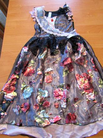 Karnevalový kostým -čarodějnice vel 122-128, 