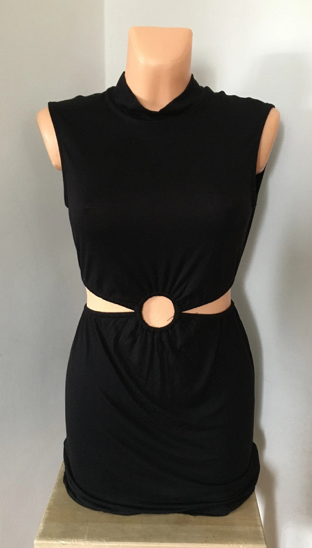 Vel. 36 černé úpletové šaty, 36