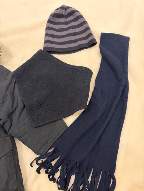 Zimní bunda s.oliver 92/98 / sada / čepice / šály, 86–98