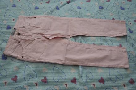 128 růžové / lososové džíny, rifle, riflíky, debenhams,128