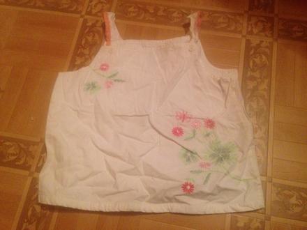 Dívčí letní tílko květy, motýlek vel. 92 - 98, 92