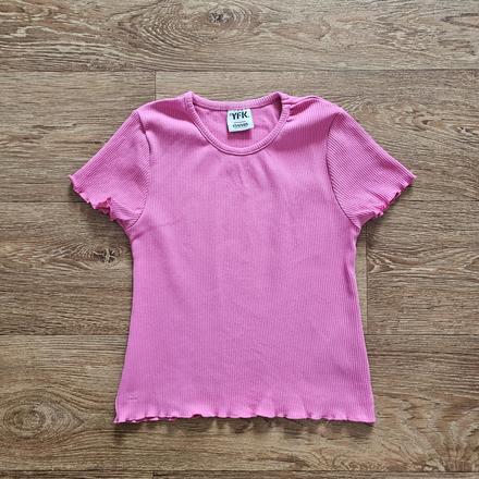 Dívčí žebrované triko y.f.k. vel. 134/140, kik,140