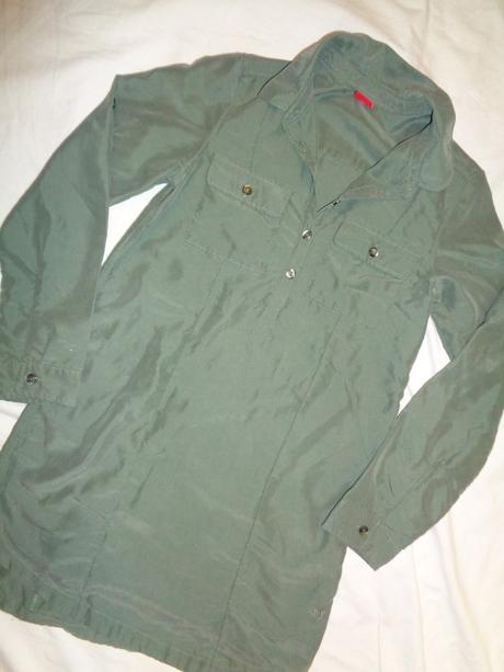 Luxusní khaki košilové šaty, s.oliver,134