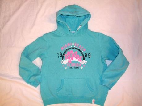 Nádherná tyrkysová bavlněná mikina - teploučká, young dimension,158