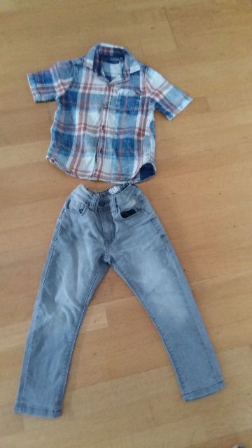 Šedé rifle pružné skinny, next,104