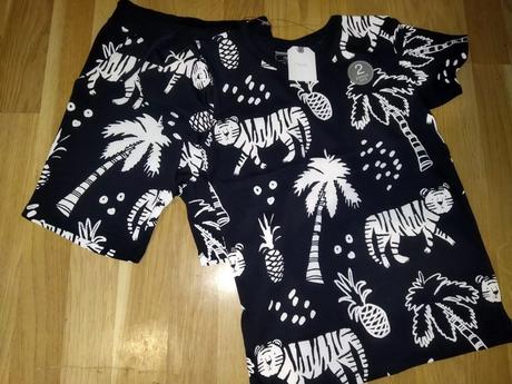 Komplet se zvířátky kratase + tričko 122 next, next,122