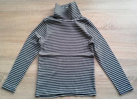 Bavlněné pruhované tričko s rolákem vel. 122-128, lupilu,122