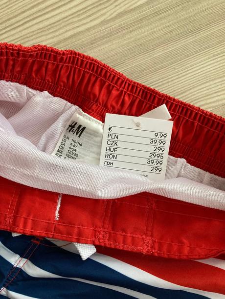 Chlapecké plavky h&m, v. 110/116 a 122/128 nové, h&m,122