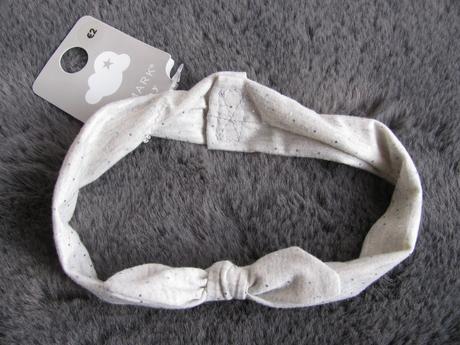 Kojenecká sv.šedá čelenka s mašlí, primark