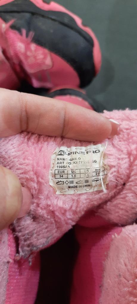 Dívčí zimní boty značky alpine pro, vel. 34., alpine pro,34