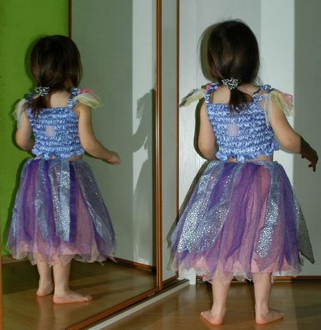 Karnevalový dvoudílný kostým fialová víla,