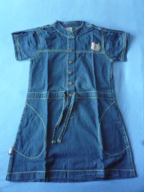 Plátěné riflové šaty s kočičkou loap vel. 146, loap,146