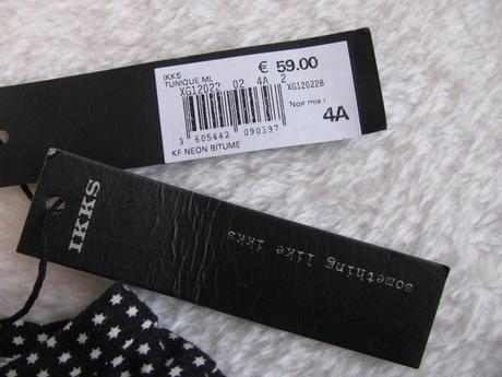 Dívčí černobílá tunika zn.ikks, 104