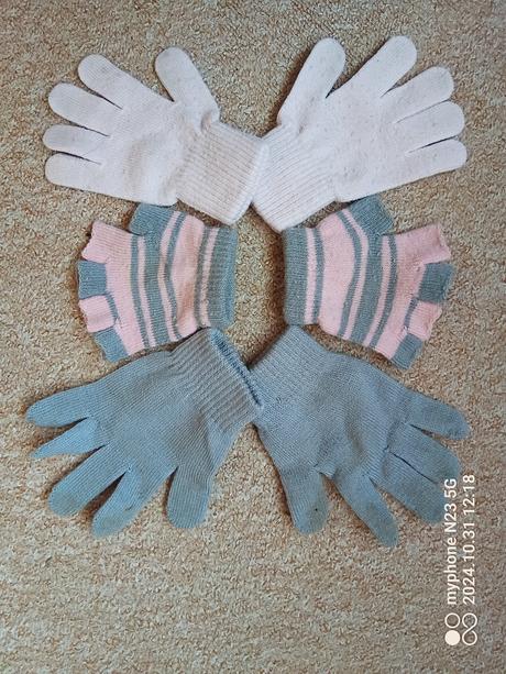 Rukavice 3ks vel "4-6let", 