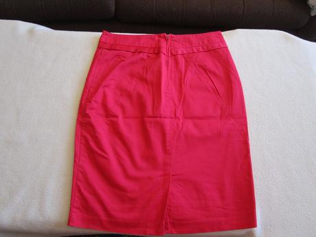 Pěkná červená bavl. sukně, s podšívkou, orsay, orsay,36