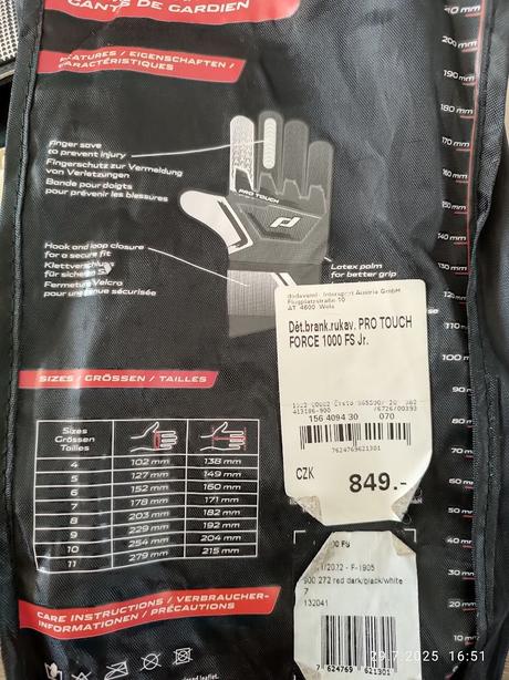 Brankářské rukavice, 