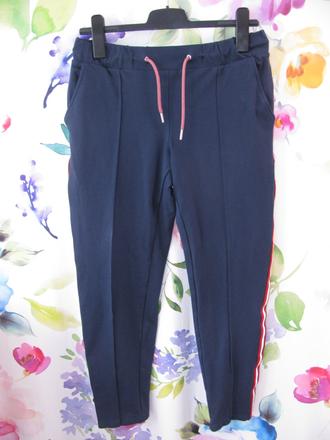 Dámské pružné modré kotníkové kalhotové tepláky, 38