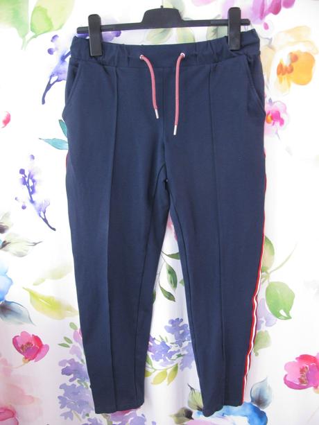 Dámské pružné modré kotníkové kalhotové tepláky, 38