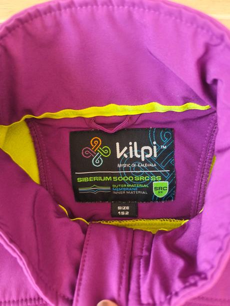 Fialová softshellová bunda, 152