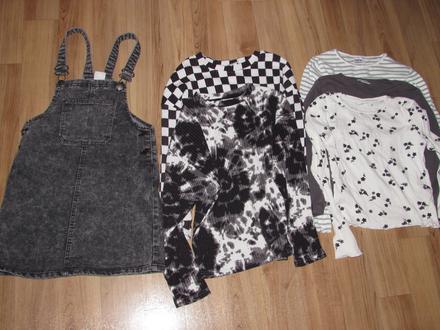 Sukně vel. 146/152, 5x tričko vel. 146/152, kik,152