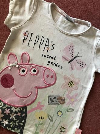 Tričko peppa pig bílé, tu,104