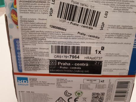 Zvukový a světelný míč, infinifun rattle ball,