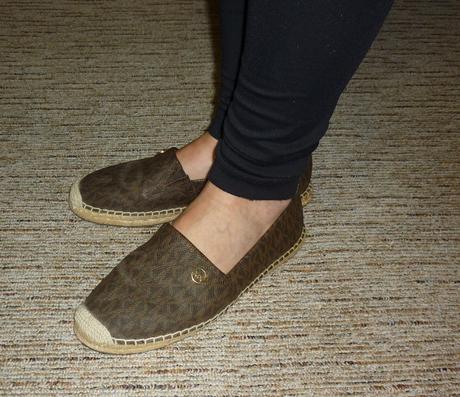 Hnědé dámské logované espadrilky michael kors, michael kors,38