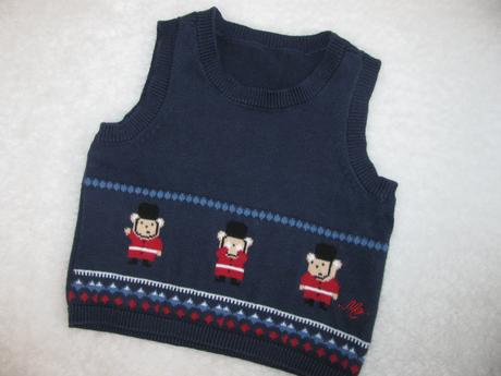 Tmavě modrá chlapecká vesta s postavičkami, mothercare,62