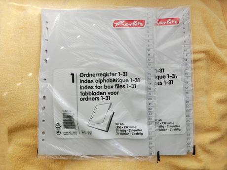 Rozlišovač světle šedý a4 1-31 kancelářské potřeby,