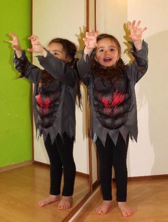 Karnevalový kostým halloween,pračlověk,zvíře, 