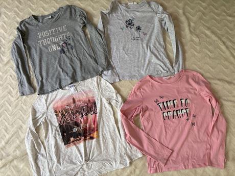4 trička dlouhý rukáv 146 až 152, c&a, alive, c&a,152
