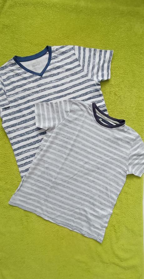 2 x proužkaté tričko, vel. 158/164, pepperts,158