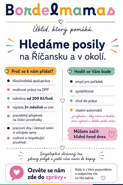Nabídka flexibilní brigády na Říčansku (Praha - východ)