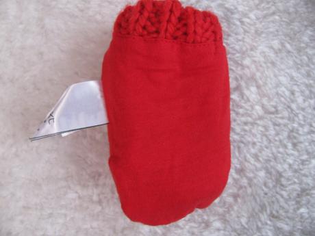 Červené pletené rukavice s vnitřní vložkou next, next,74