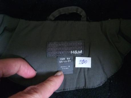Bunda, ham, vel 92, h&m,92