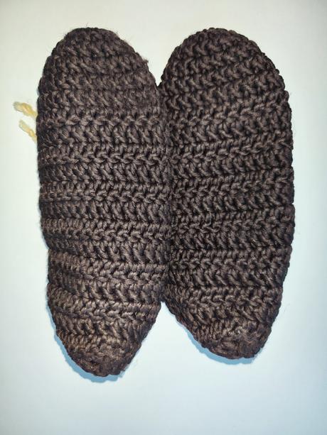 Ručně háčkované papuče cca 38-39, 39