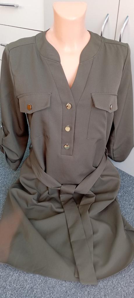 Šaty khaki zn."bodyflirt" vel."34" i větší, 34