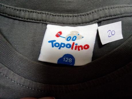 2 x tričko, vel 122/128, h&m, topolino, topolino,128