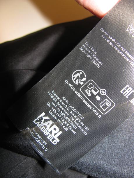 Hedvábný top s krajkou karl lagerfeld, 36