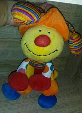 Barevná plyšová housenka délka 34 cm, 