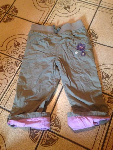 Dívčí kalhoty květy vel. 92 - 98, cherokee,92