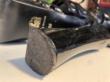 Obuv s extrémně vysokým podpatkem cerne leskle 36, 36