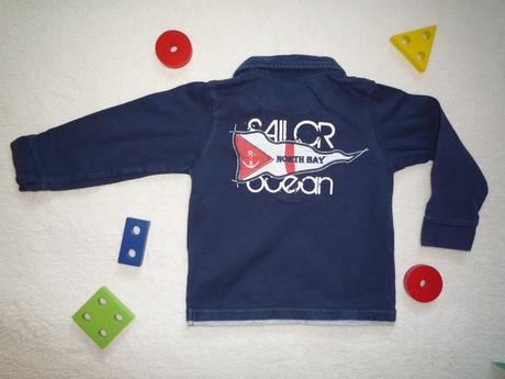 Bavlněné tričko sailor ocean s límečkem, 92