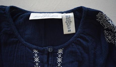 Tmavě modrá košile, h&m,122