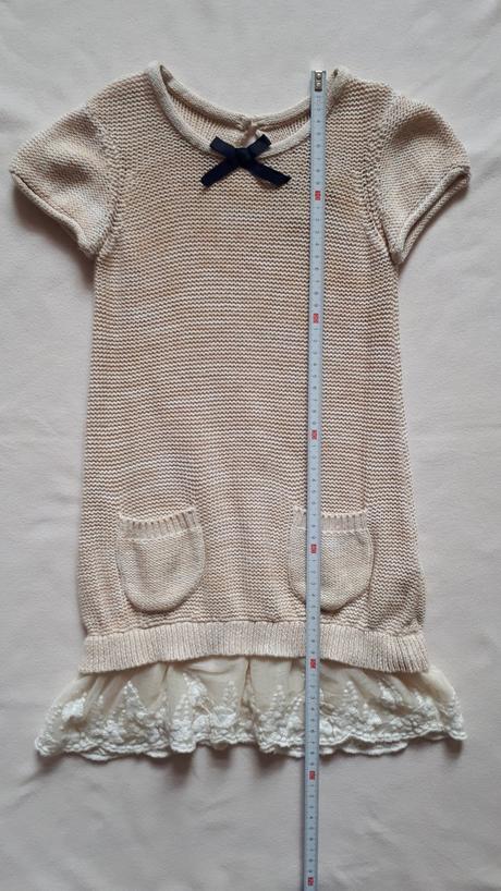 Dětské béžové šaty, šatičky s legínama, vel.98/104, rocha.little.rocha,98