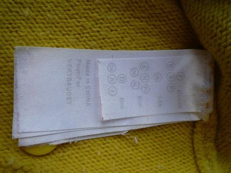 Žlutá vestička vertbaudet, vertbaudet,62