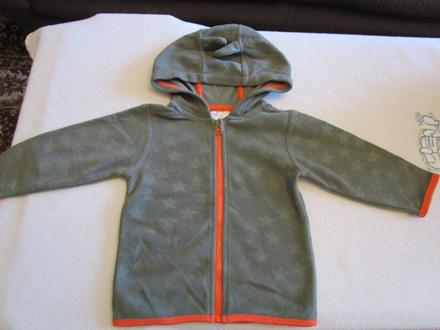 Velmi pěkná khaki zelená flaušová mikina, v. 86, 86