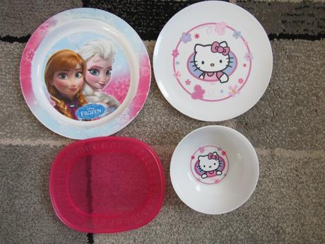 Plastové talířky pro holky hello kitty,frozen,ikea,