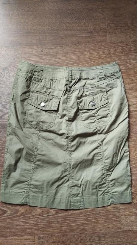 Plátěná khaki sukně, bonprix,42